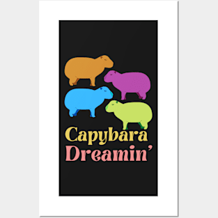 Capybara Dreamin&amp;#39; , Retro Posters and Art